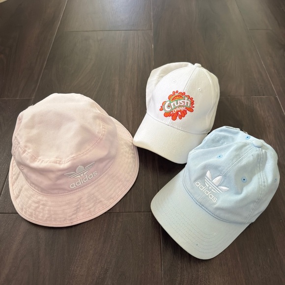 adidas Accessories - Adidas Pastel Hat set - Pink and Light Blue